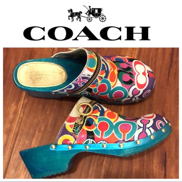 Coach Shoes - Coach Jessi Pop mule clogs logo shoes Size 6